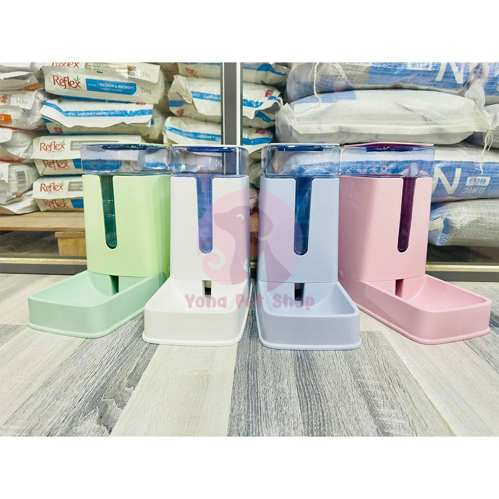 Khay Bát Thức Ăn Tự Động, Khay Thức Uống Tự Động Cho Chó Mèo Cao Cấp 3.5L - YonaPetshop