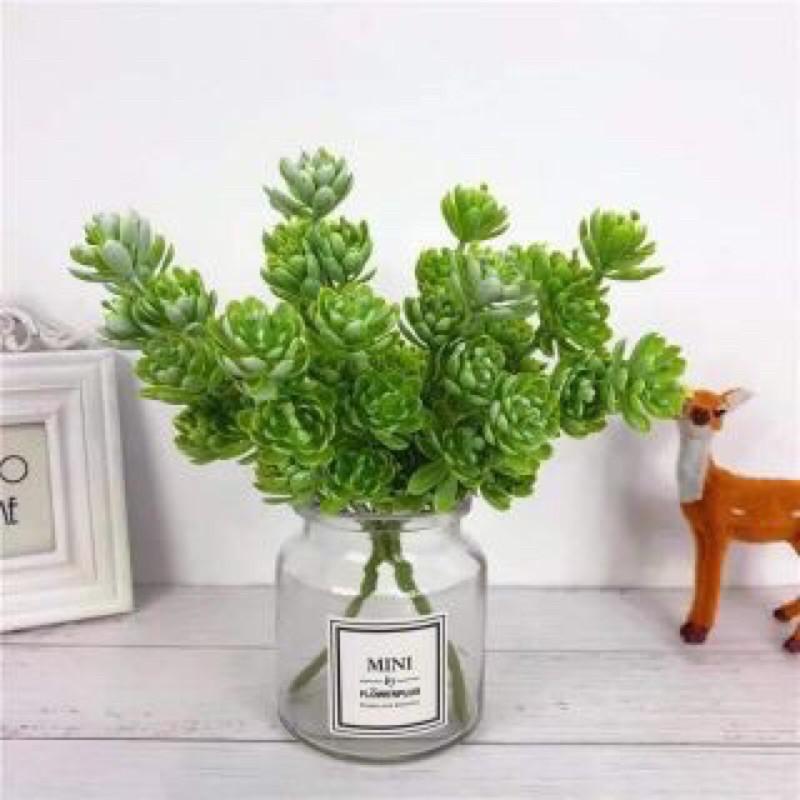Cụm Sen Đá Nhựa Dài 30cm Cắm Điểm Trang Trí