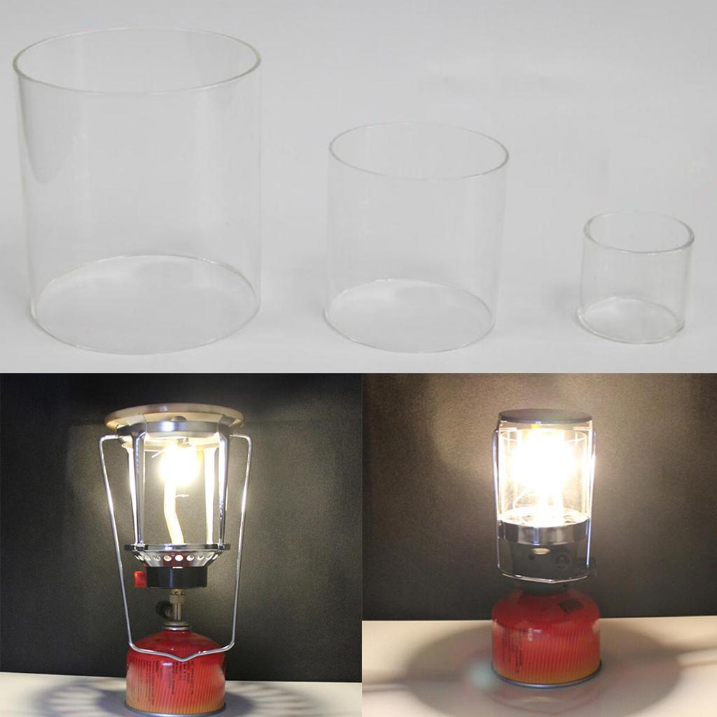 Tent Gas Lantern Lampshade - Replacemnt Glass Cover for Gas Lamp Accessory