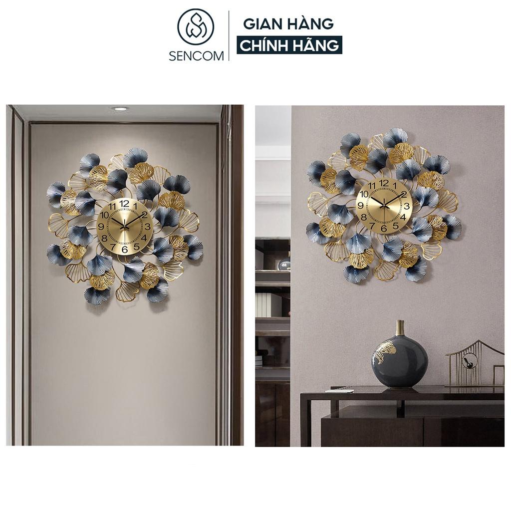 Đồng hồ treo tường nghệ thuật SENCOM thiết kế phong cách Bắc Âu decor trang trí nhà cửa mã 835- Hàng chính hãng