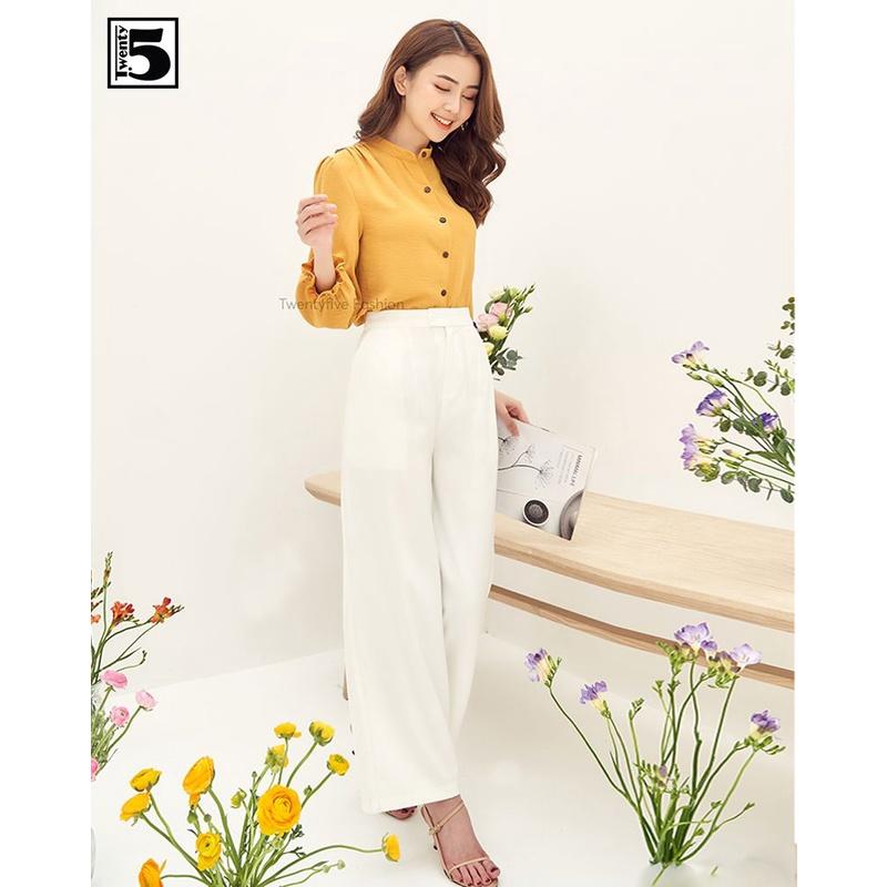 Quần dáng suông nữ, ống rộng Twentyfive N61