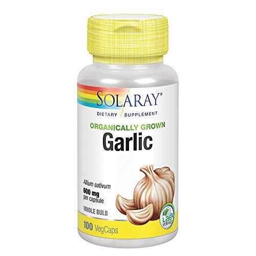 Solaray Organic Garlic Supplement, 600 mg, 100 Count