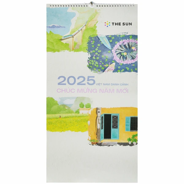 Lịch Treo Tường 2025 - Việt Nam Danh Cảnh - The Sun 2025-XNI (13 Tờ)