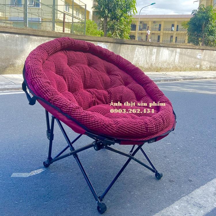 Ghế lười nằm thư giãn PAPASAN, đệm dày êm ái, gấp gọn dễ dàng, khung thép chắc chắn - BH 24 tháng - RE0756