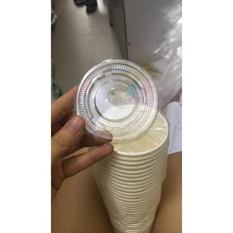 100 cốc giấy 350ml kèm nắp