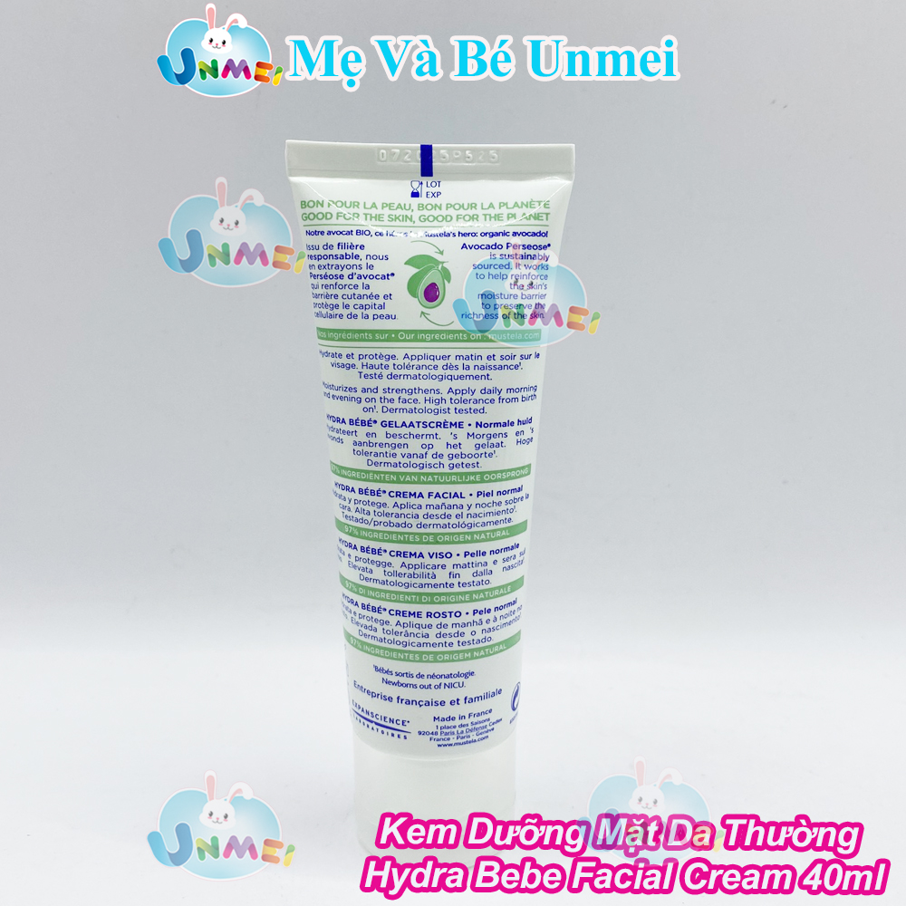 Kem Dưỡng Da Mặt Cho Trẻ Sơ Sinh Và Em Bé Da Thường Mustela (40ml)