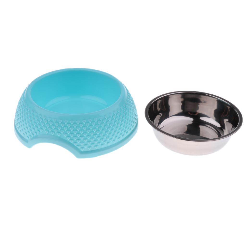 Anti Slip Stainless Steel Pet Dog Cat Feeder Food Water Bowl Dish