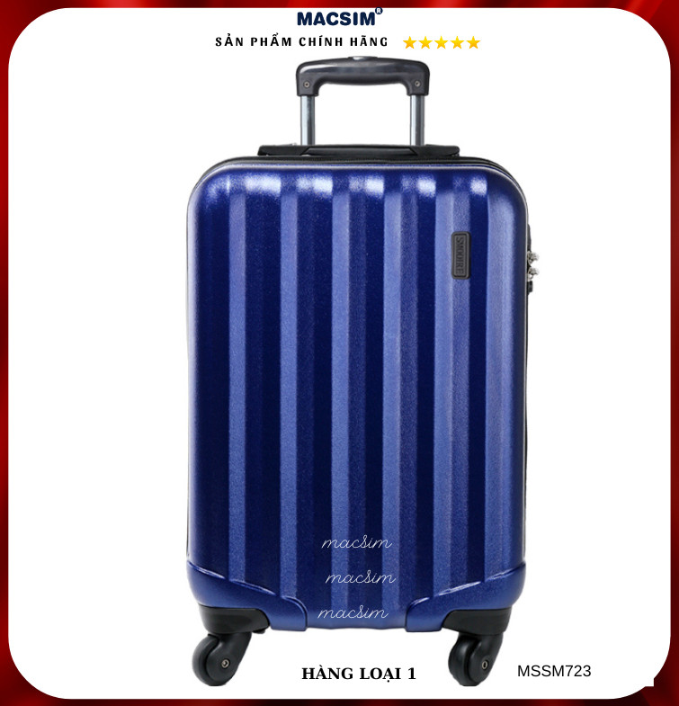 Vali cao cấp Macsim Smooire MSSM723 cỡ 24 inch màu matt blue - Hàng loại 1