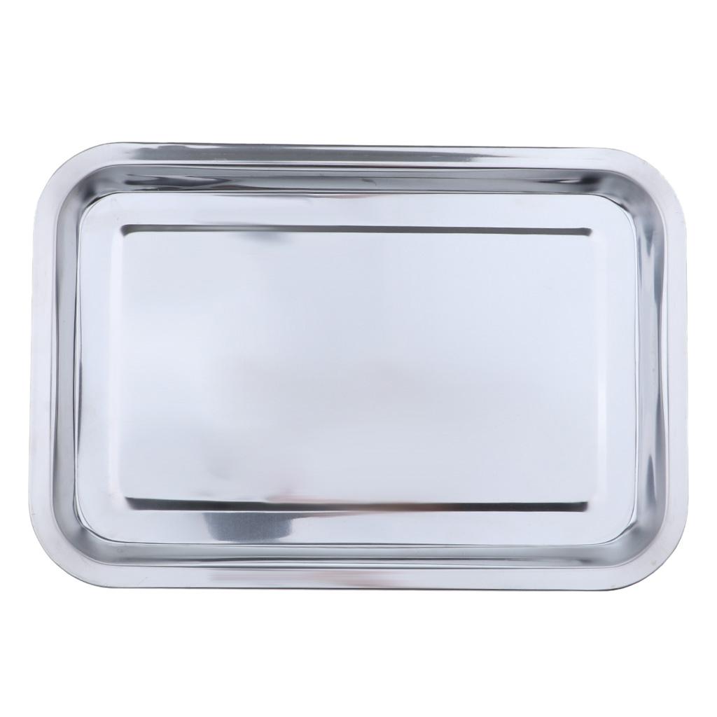 Steel Tableware Dish Plate Food Organizer Tray Pan