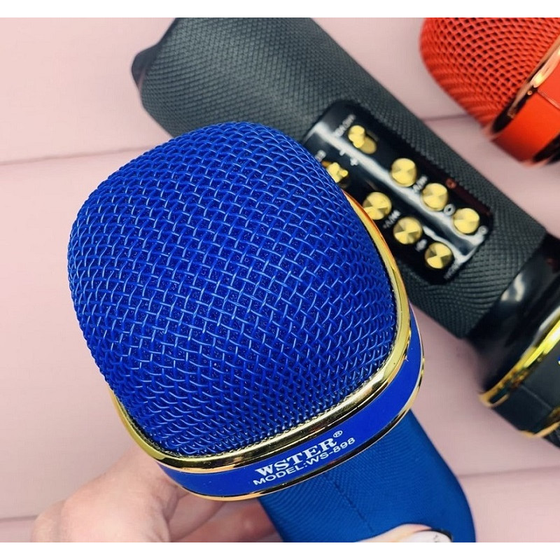 Micro karaoke kèm loa bluetooth Mini, AUX, USB, microSD, FM, TWS - Hàng Chính Hãng