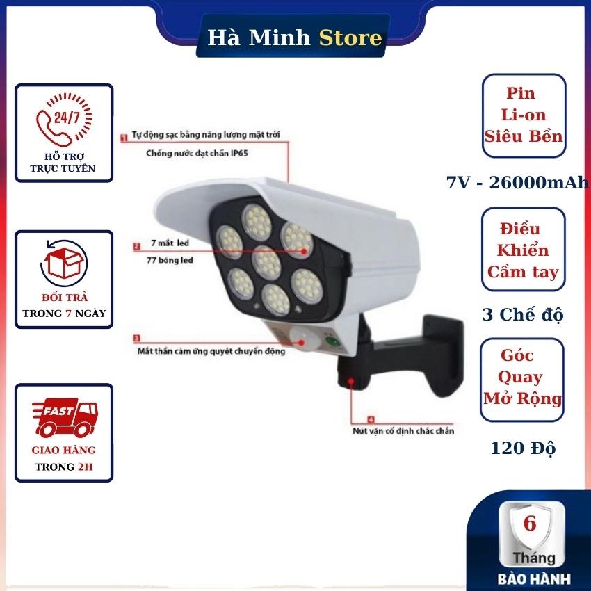 Đèn Năng Lượng Mặt Trời Giả Camera, 3 Chế Độ Sáng, Cảm Biến Chuyển Động, Có Điều Khiển - Đèn Chống Trộm