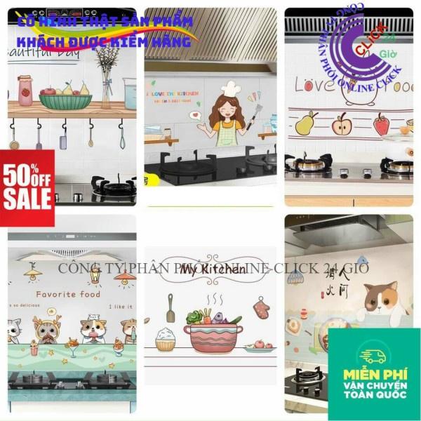 Giấy Dán Tường Bếp Cách Nhiệt Chống Dầu Mỡ, Chịu Nhiệt - Decal Dán Bếp 3D Nhiều Họa Tiết - Hàng Cao Cấp