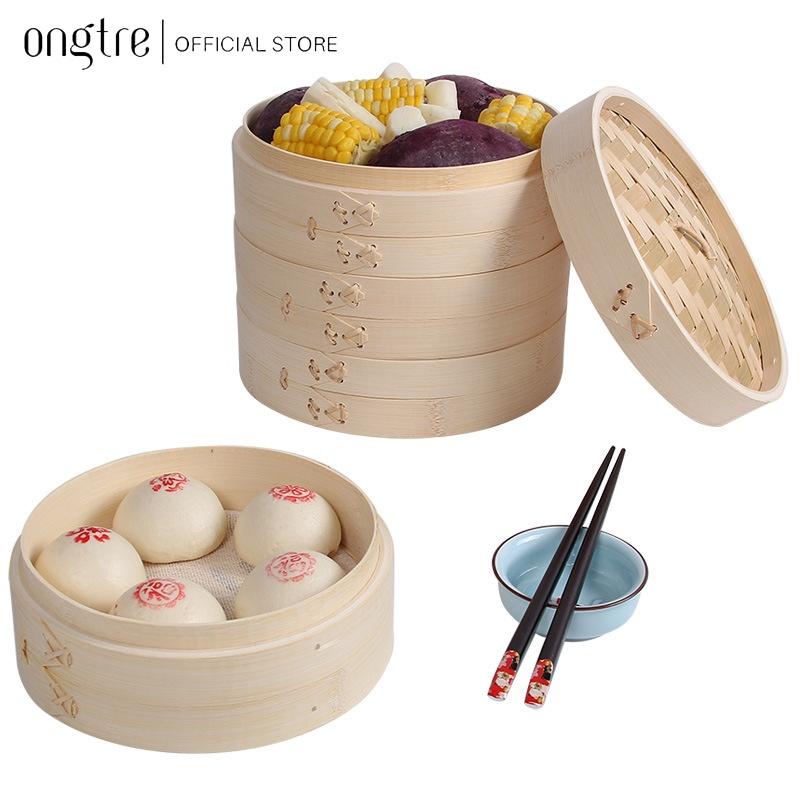 Xửng hấp / Lồng hấp bánh bao, há cảo (DIMSUM,TOPWARE) khung viền Gỗ | ongtre (Vietnam