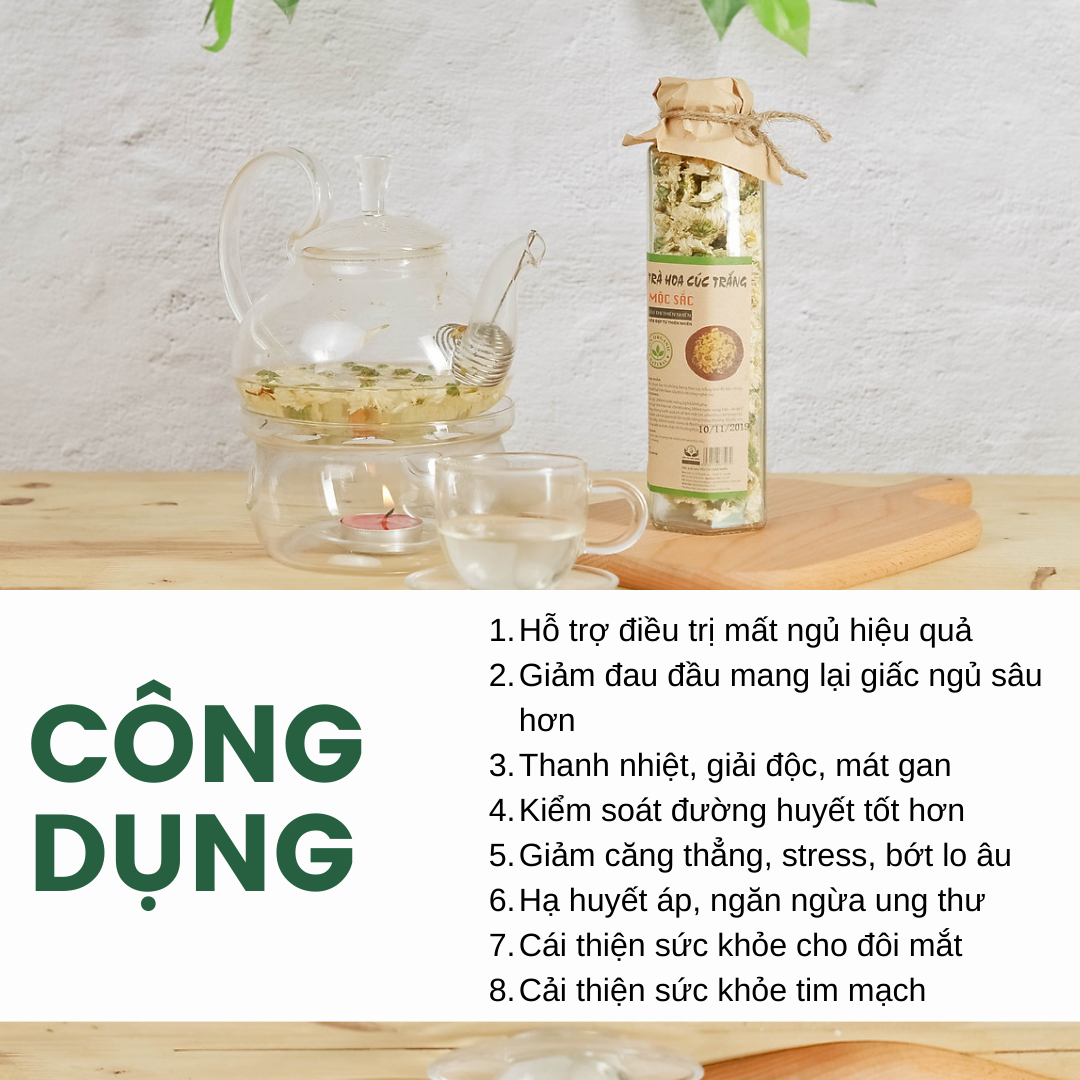 Trà Hoa Cúc Trắng Sấy Khô SIÊU THỊ THIÊN NHIÊN Hỗ Trợ Mất Ngủ, Giảm Căng Thẳng Và Cải Thiện Sức Khỏe Mắt