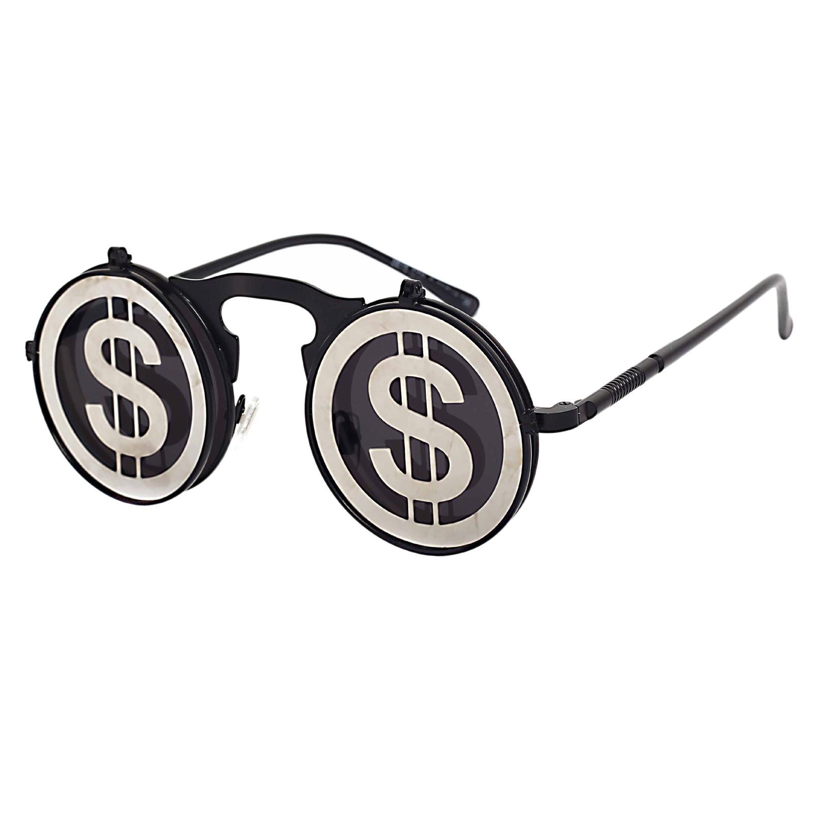 Fashion Steampunk Vintage Style Flip Up Round Sunglasses Vintage Circle Goggles Men Women