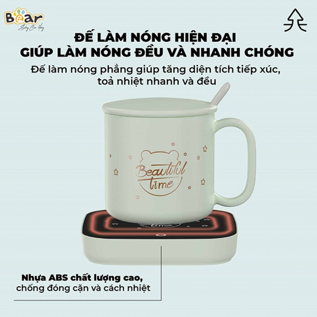 Bộ Cốc Hâm Nóng Đồ Uống BEAR DRBD-A16B1 - Hàng Chính Hãng