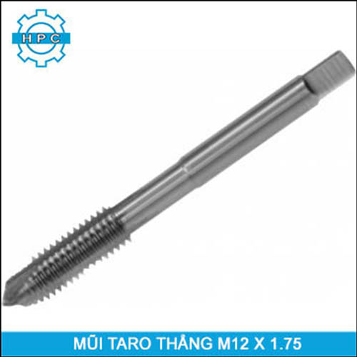 Mũi taro thẳng Volkel M 12 x 1.75