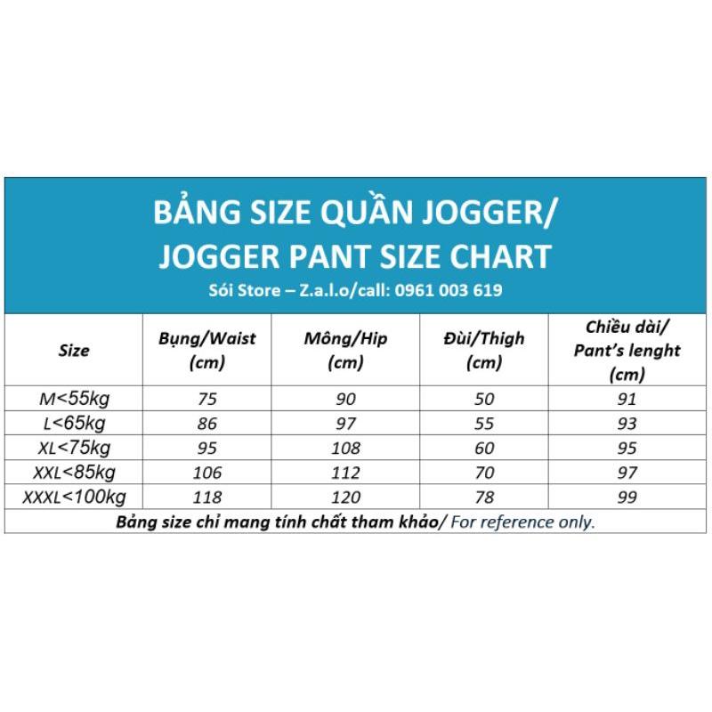 40 - 100kg Quần baggy nam nữ lưng thun co giãn bigsize