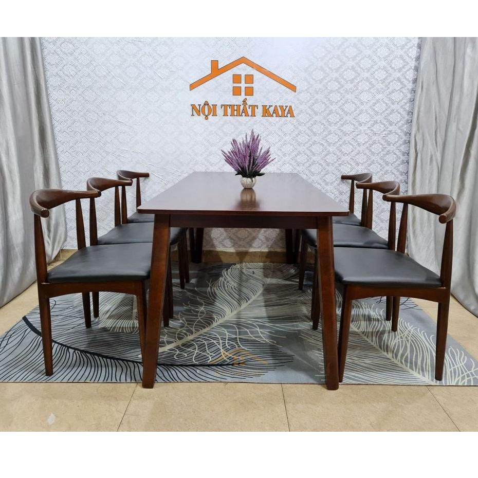 Bộ bàn 6 ghế Bull-đầu bò 1m6
