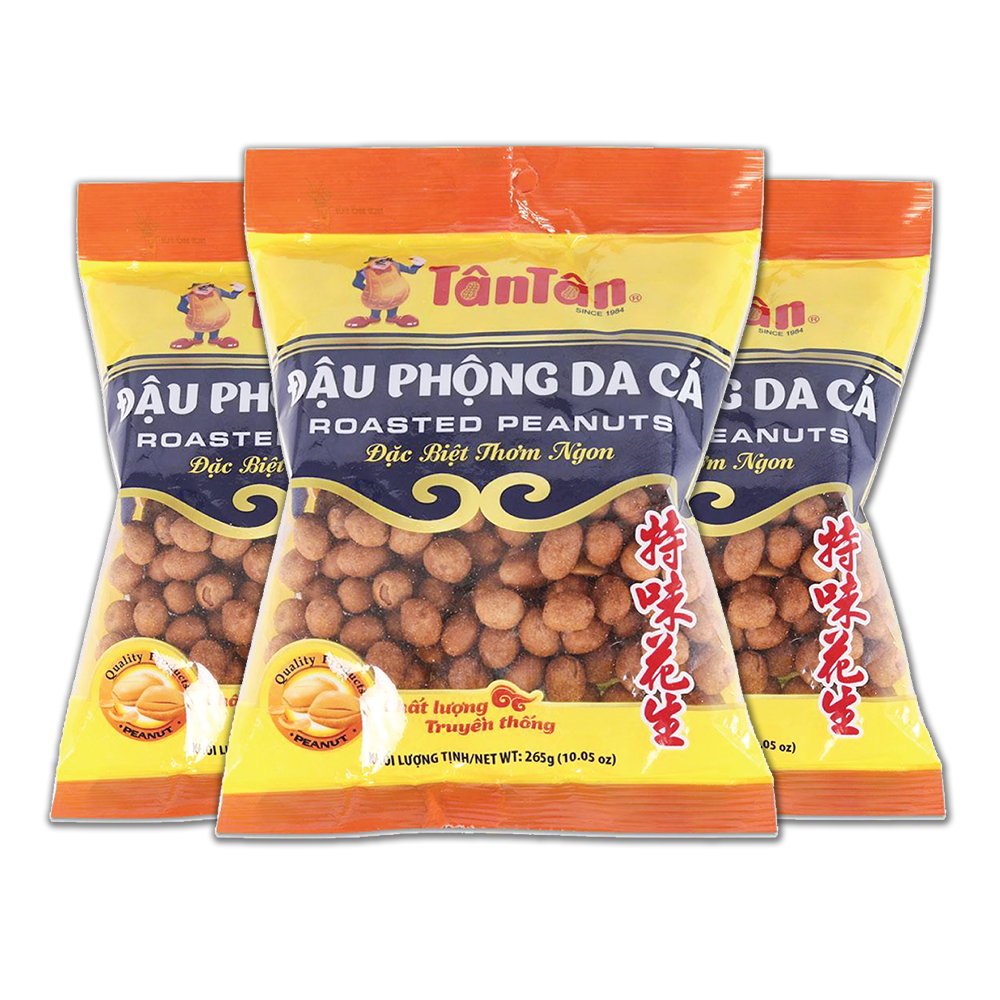 Combo 3 gói đậu phộng Da Cá Tân Tân 265g