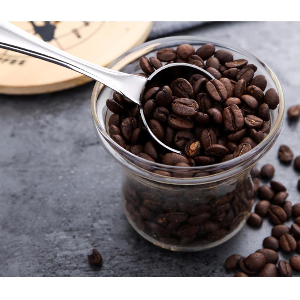2x Stainless Steel Coffee Milk Powder Tea Leaves Self-measuring Spoon