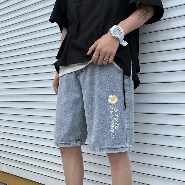 FLOWER JEANS SHORTS