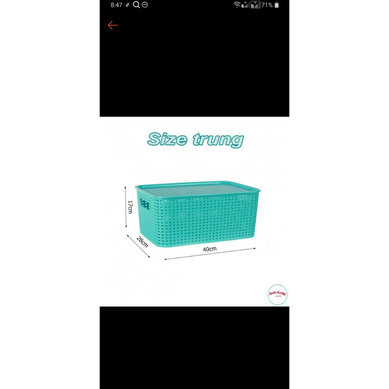 Giỏ Hàn Quốc giả mây có nắp
