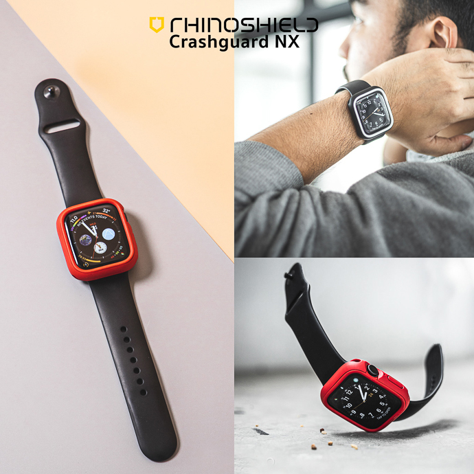 Ốp Apple Watch Rhinoshield Cash Guard NX USA_Đỏ_40mm_Hàng nhập khẩu