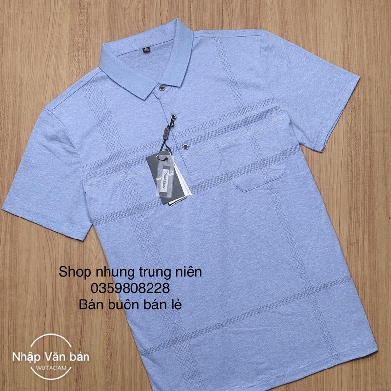 Áo thun cộc tay nam trung niên chất cực đẹp co giãn thoải mái siêu mát mùa hè