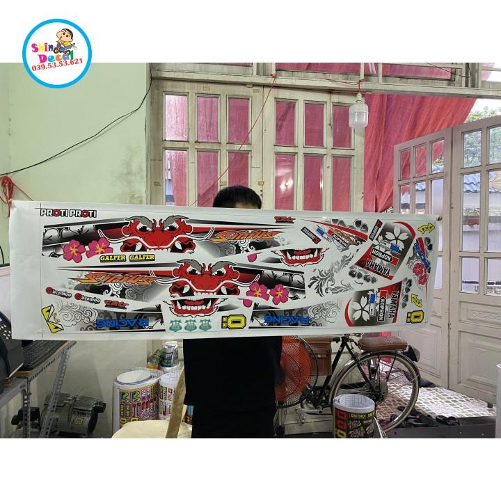 Tem rời SIRIUS ĐẦU LÂN DÁN XE TRẮNG