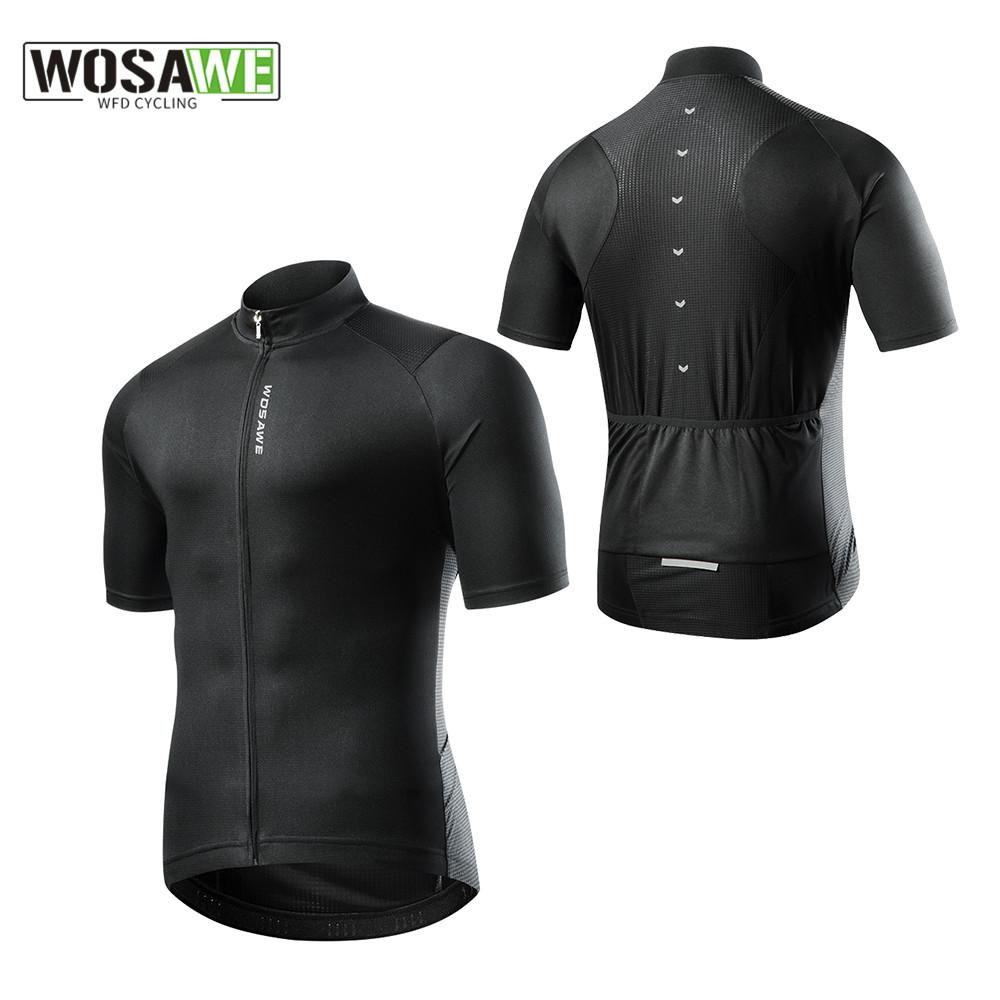 WOSAWE Nam Đi Xe Đạp Jersey MTB Xe Đạp Đường Trường Jersey Áo Thun Nam Tay Ngắn Thoáng Khí Áo Nhanh Khô Maillot Ciclismo Color: BO253 Size: EU 2XL
