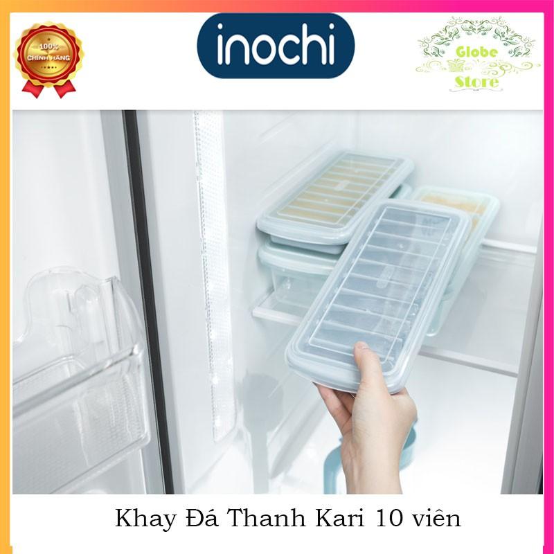 Khay Làm Đá Tủ Lạnh Cao Cấp Thanh 10 Viên Có Nắp Nhựa Bảo Vệ KARI INOCHI