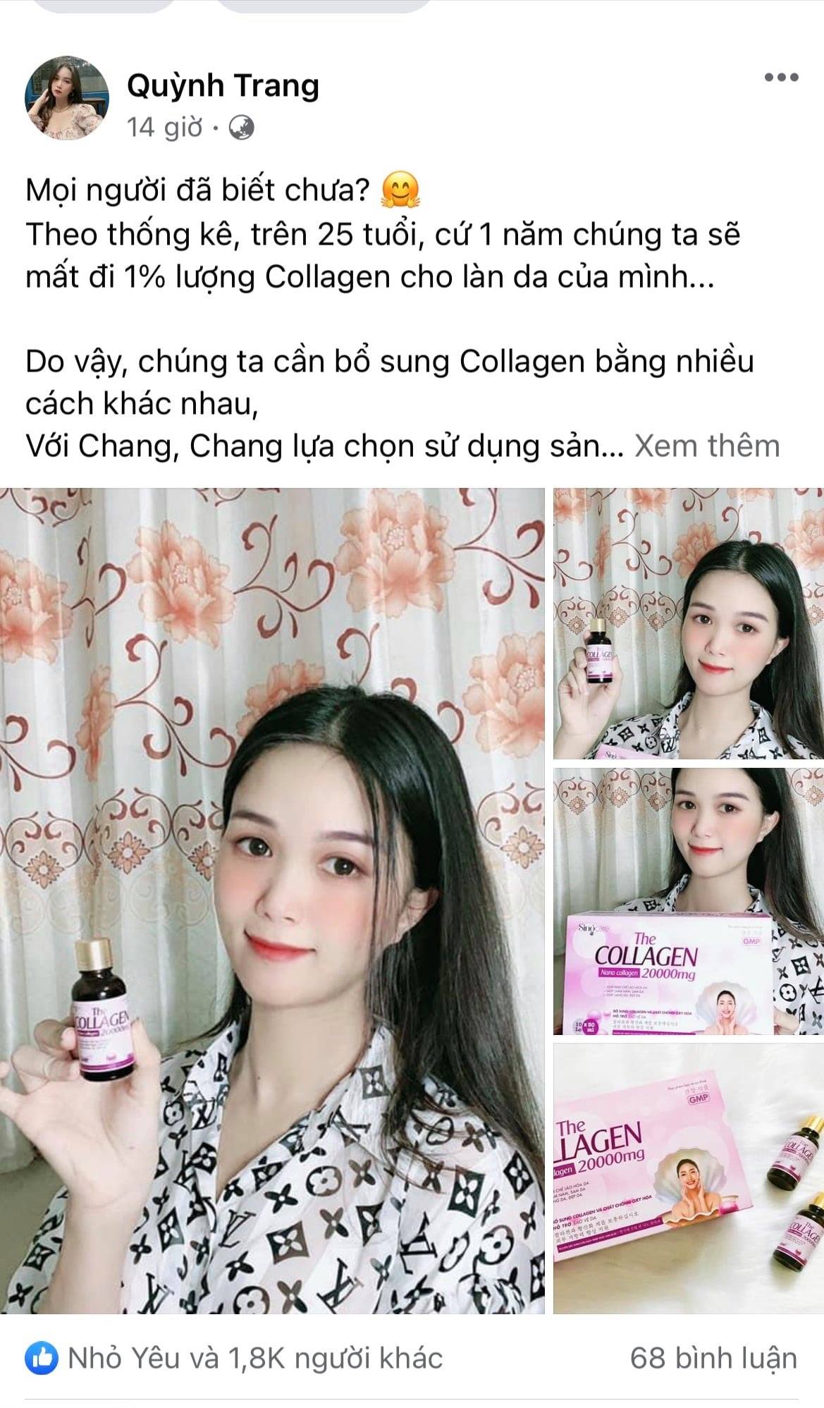 Combo 3 Hộp Nước Uống Collagen 20000mg Hộp 10 chai x 30ml ,Bổ sung collagen và các chất chông oxy hóa giúp bảo vệ da, tăng tính đàn hồi, hạn chế lão hóa da - Tặng kèm 1 Hộp Omega 369