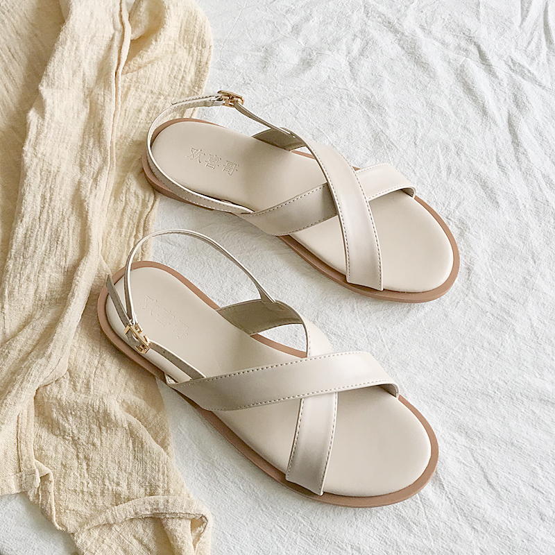 Giày nữ sandal Quai Chéo Bảng To Mã S15 Phong Cách Trẻ Trung