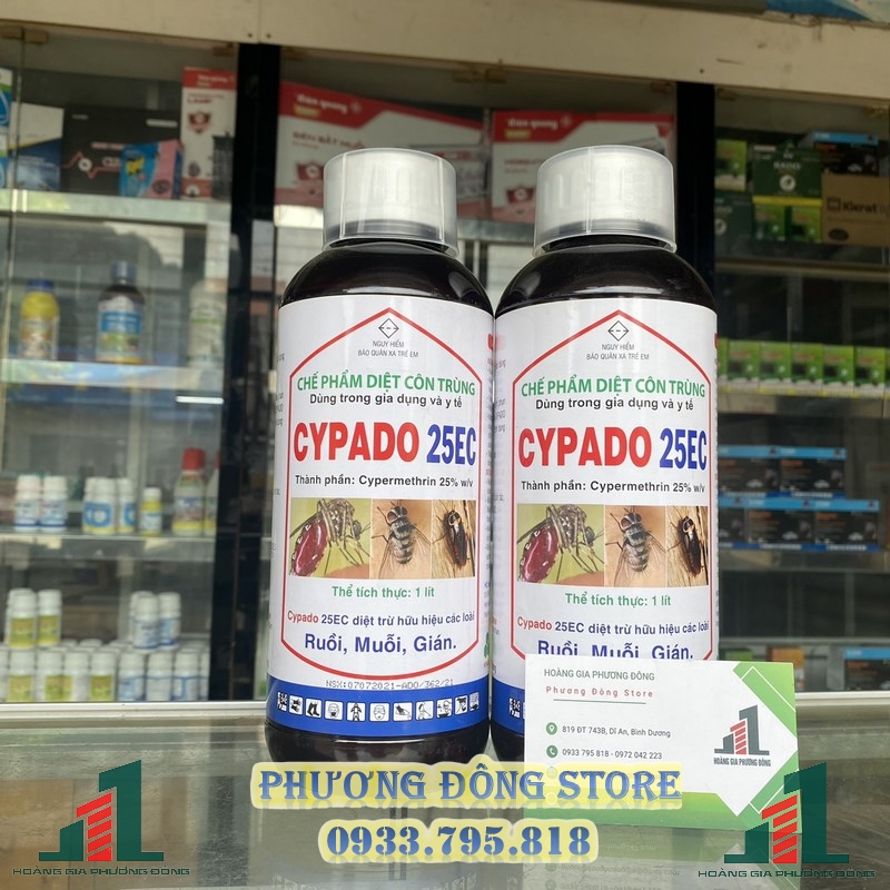 Thuốc diệt muỗi và côn trùng CYPADO 25EC_ chai 1 lít