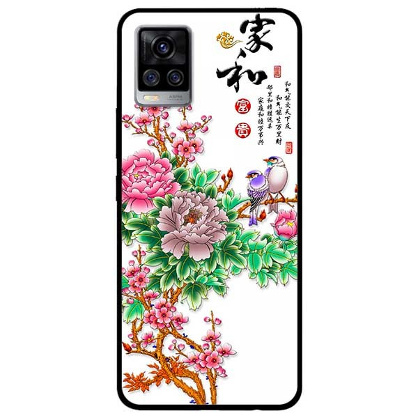 Ốp lưng dành cho Vivo V20 mẫu Hoa Mẫu Đơn