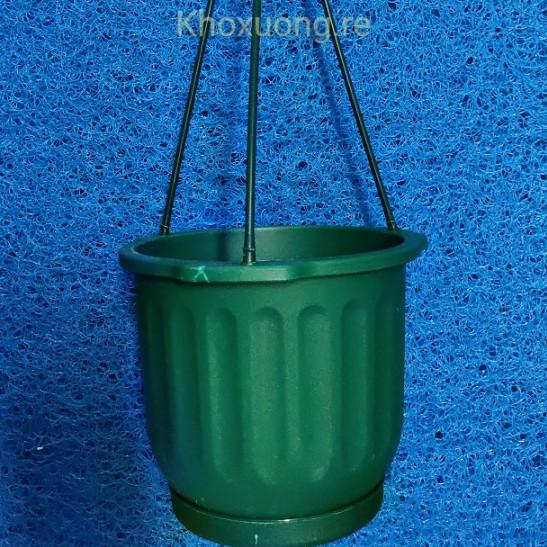 Chậu Nhựa Dây Treo Có đế Giữ Nước Dưỡng Cây, Chậu Treo Trang Trí Hoa Kiểng