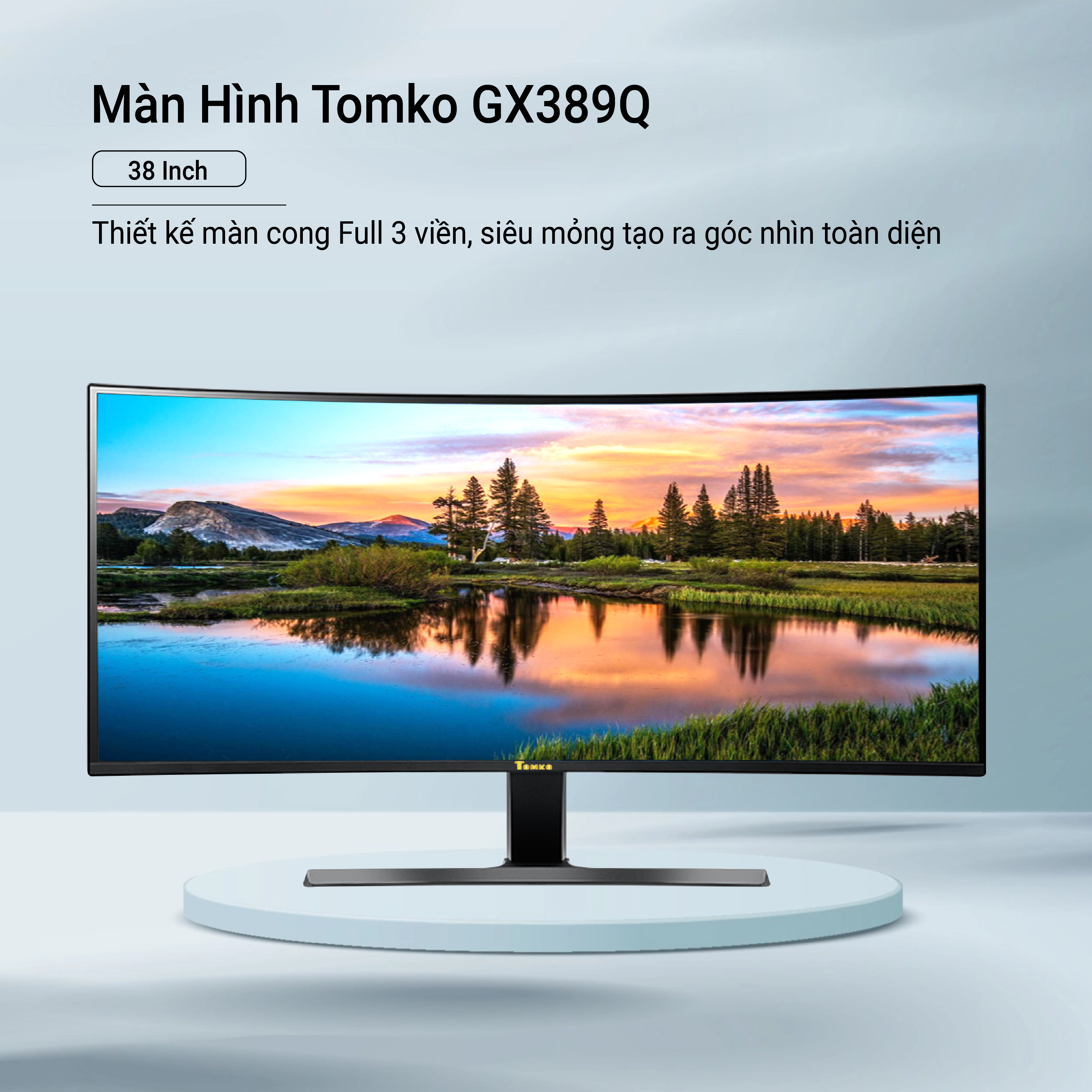 Màn Hình máy tính TOMKO GX389Q 38&quot; 4K 165Hz IPS Radeon FreeSync 1ms - Hàng Chính Hãng