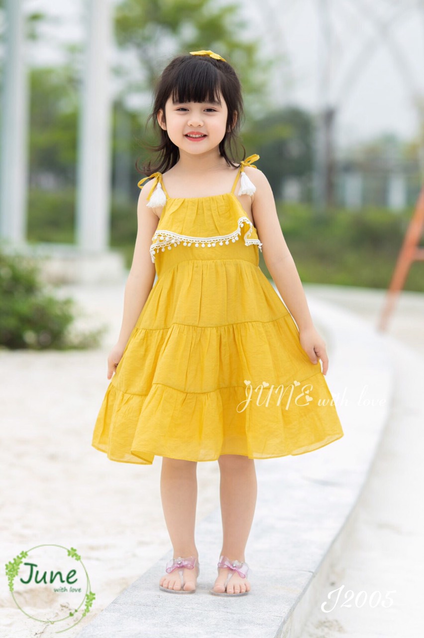 Váy xòe phối ren cho bé 1-10 tuổi