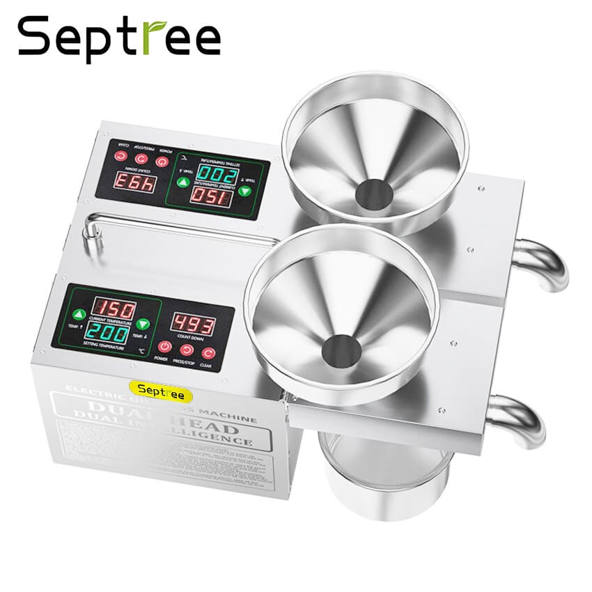 [HÀNG CHÍNH HÃNG] Máy ép dầu thực vật 2 đầu ép kép đa năng dùng cho kinh doanh và gia đình. Thương hiệu Mỹ cao cấp Septree - B02S Plus
