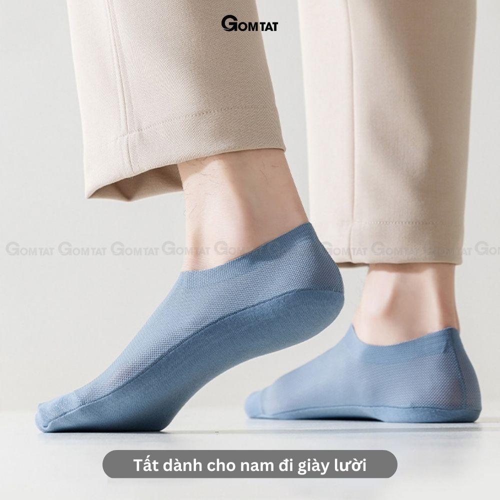 Tất tàng hình nam GOMTAT chất liệu cotton cao cấp, mềm mịn, thoáng mát, êm chân - HAILUOI-PO-3019-1DOI