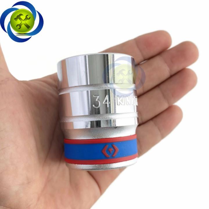 Tuýp 34mm loại 3/4 Kingtony 633534M loại ngắn 6 cạnh màu trắng