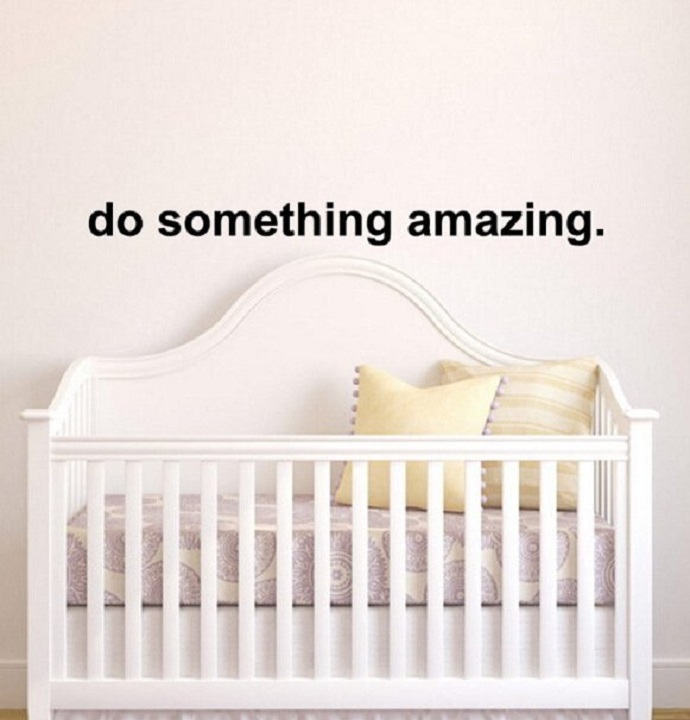 Decal dán tường chữ truyền cảm hứng tích cực "do something amazing"