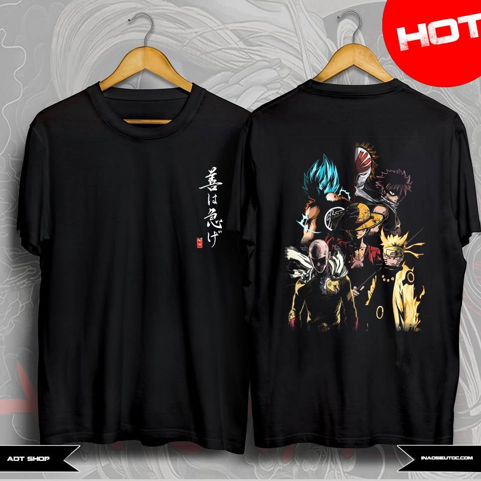 HOT Áo phông unisex in hình Zoro One Piece - Naruto - Dragonball cực ngầu