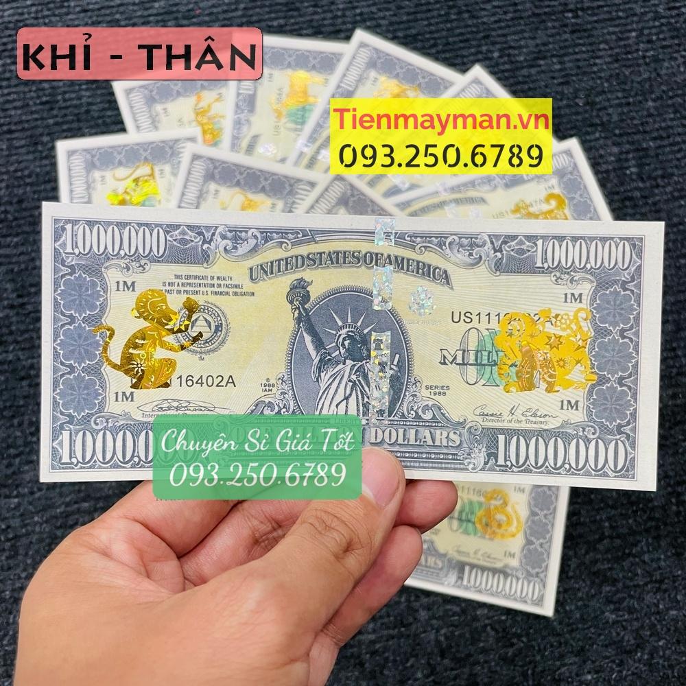 [TUỔI THÂN] Tiền 1 Triệu Đô Usd 12 con giáp mạ vàng CON KHỈ - THÂN , Kỉ Niệm Siêu Cấp Có Bảo An - AnNhien