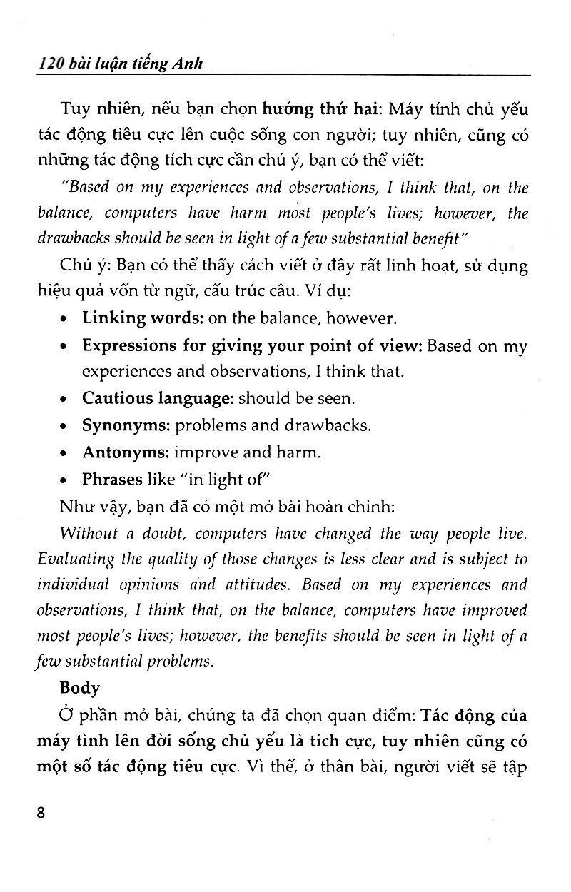 Sách 120 Bài Luận Tiếng Anh