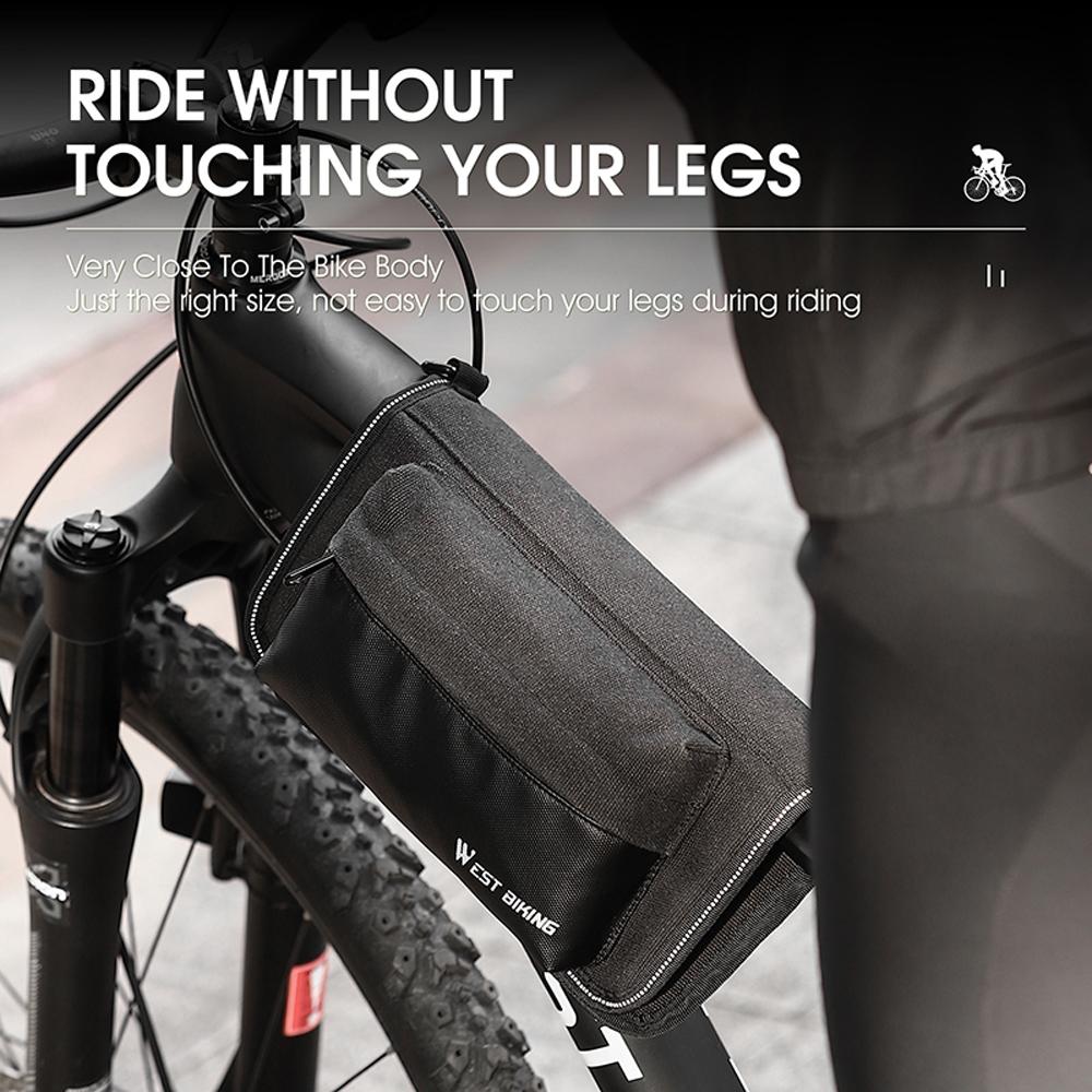 Practical Bicycle Frame Bag Multifunctional Shoulder Bag Cycling Tools Bag Bicycle Riding Storage Bag