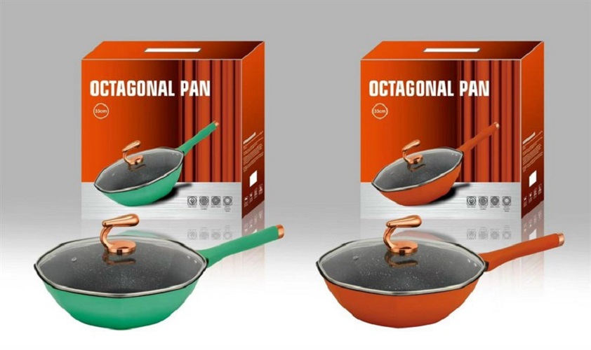 CHẢO CHỐNG DÍNH ĐÁY TỪ CAO CẤP THIẾT KẾ SÂU LÒNG, KIỂU DÁNG BÁT GIÁC ĐỘC ĐÁO, ĐƯỜNG KÍNH 32CM, ĐÁY TỪ DÙNG CHO MỌI LOẠI BẾP GIA ĐÌNH, NHÀ HÀNG