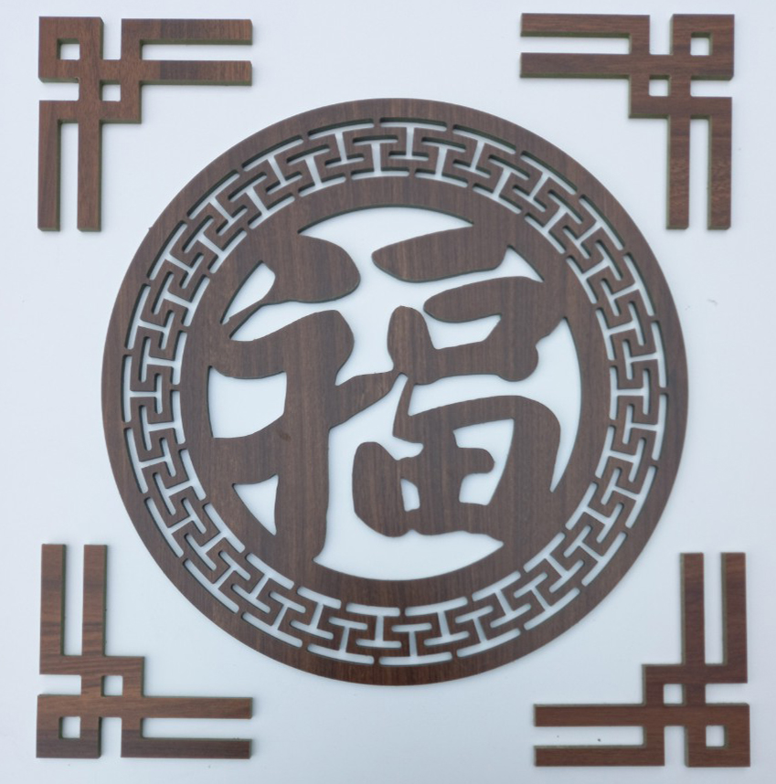 Tấm trang trí bàn thờ Hoa Sen , chữ PHÚC –LỘC –THỌ