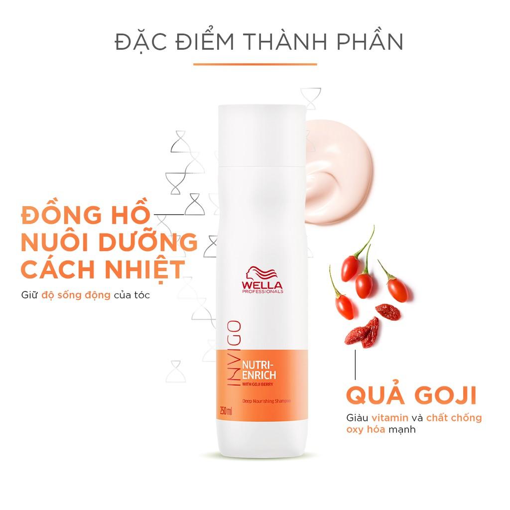 Dầu Gội Wella Invigo Tăng Cường Dưỡng Chất, Phục Hồi Tóc Khô Xơ Nutri Enrich Shampoo 250ml/1000ml